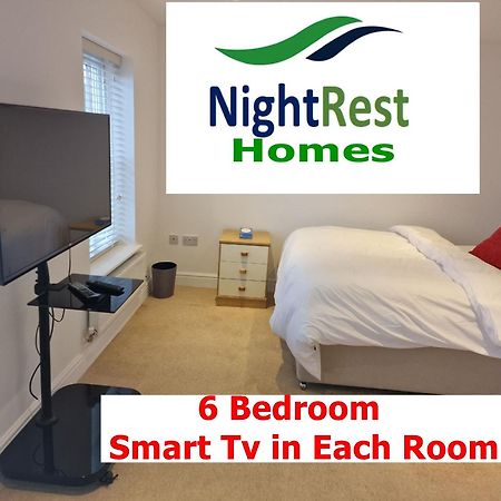 Nightrest Homes 6 Bedroom House- Smart Tv In Each Room - Parking - Wifi Milton Keynes Exterior foto